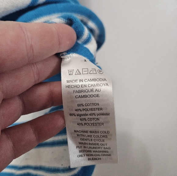 Micheal Michael Kors Blue and White Striped Sleeveless Top! - Picture 4 of 6